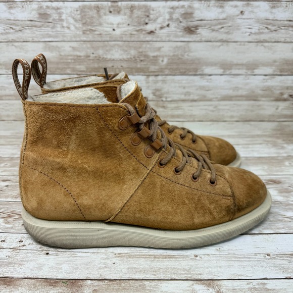 Dr. Martens LESBOOTFL Brown Suede Lace Up Ankle Chukka Boots Women's Size 9 - Picture 1 of 7